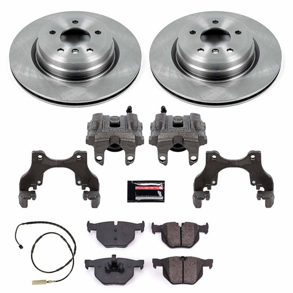 PowerStop OE Stock Replacement Low-Dust Ceramic Brake Pad, Rotor and Caliper Kit