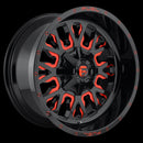 20X10 Fuel D612 Stroke Gloss Black Red Tinted Clear 8X165.1 ET-18 wheel/rim-3