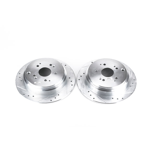 PowerStop Evolution Drilled Slotted Rotors Pair Rear For Honda Odyssey