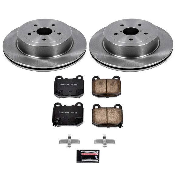 PowerStop OE Stock Replacement Low-Dust Ceramic Brake Pad and Rotor Kit