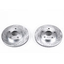 PowerStop Evolution Drilled Slotted Rotors Pair Front For Toyota Camry