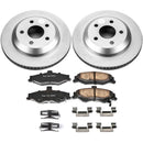 PowerStop Genuine Geomet Coated Rotor and Low-Dust Ceramic Brake Pad Kit