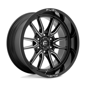 20X10 Fuel D761 Clash Gloss Black Milled 6X135 ET-18 wheel/rim