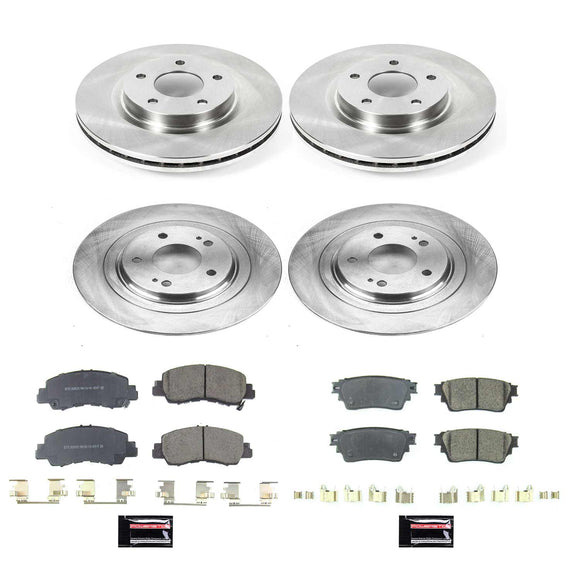 PowerStop OE Stock Replacement Low-Dust Ceramic Brake Pad and Rotor Kit