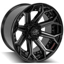 4Play Gen2 4P80R 22x12 Black Brushed Face Tinted Wheel 6x135 ET-44 CB106.1