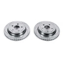 PowerStop Evolution Drilled Slotted Rotors Pair Rear For Jeep GrCherokee