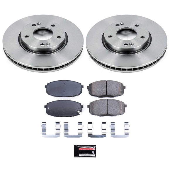 PowerStop OE Stock Replacement Low-Dust Ceramic Brake Pad and Rotor Kit