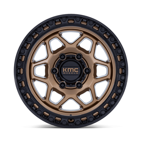 17x8.5 KMC KM553 Torx Matte Bronze With Gloss Black Lip 5x127 ET0 CB71.5 Wheel