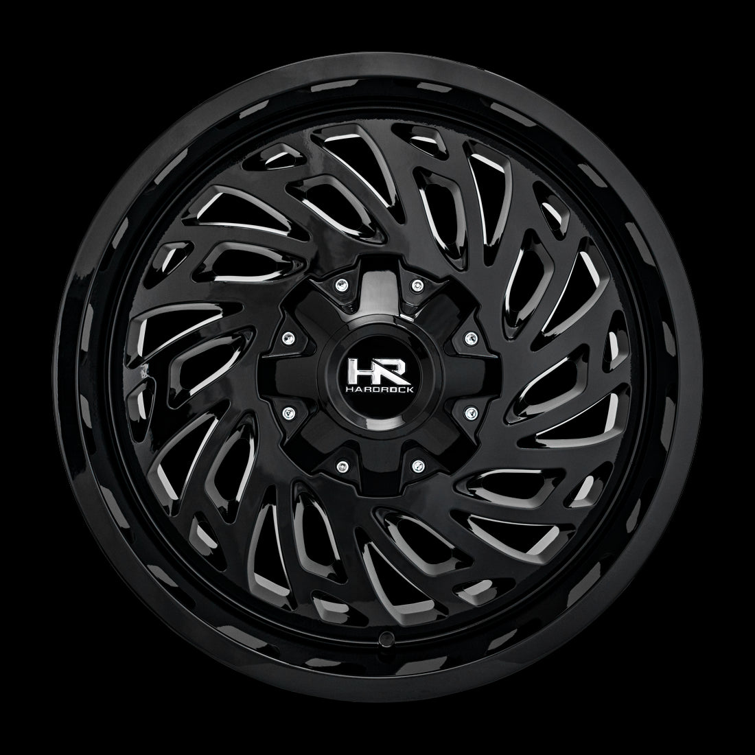 20x10 Hardrock Attack Gloss Black 5x127/139.7 ET-19 wheel/rim