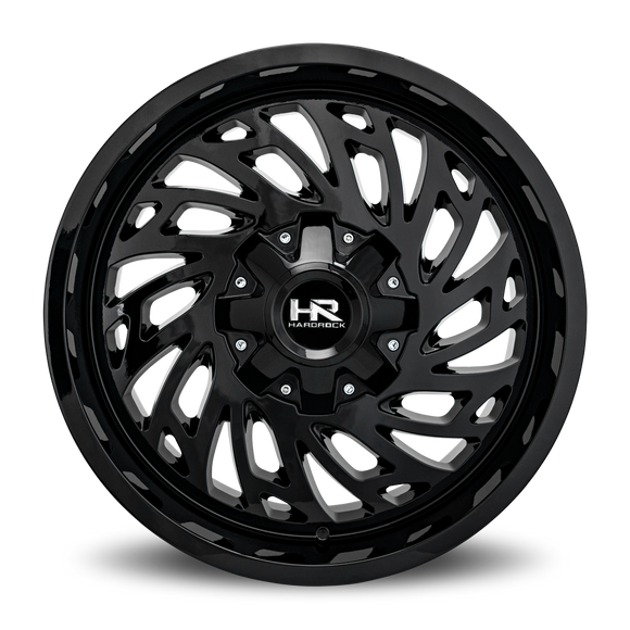 20x10 Hardrock Attack Gloss Black 5x127/139.7 ET-19 wheel/rim