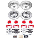 PowerStop Z26 Street Performance Ceramic Brake Pad, Drilled Slotted Rotor, and C