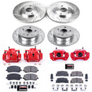PowerStop Z23 Daily Driver Carbon-Fiber Ceramic Pads Drilled & Slotted Rotor & C