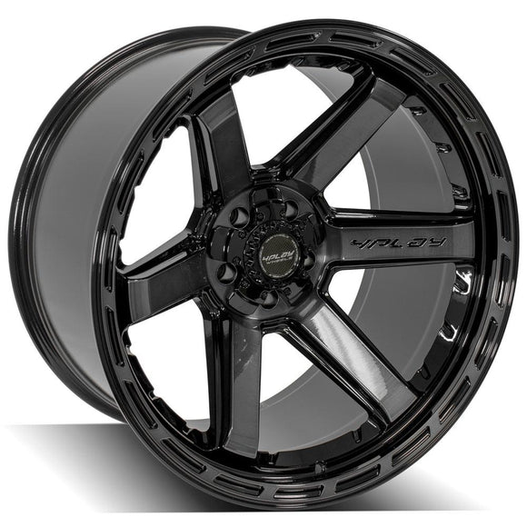 4Play Gen3 4P63 22x12 Black Brushed Face Tinted Wheel 5x127 ET-44 CB87.1