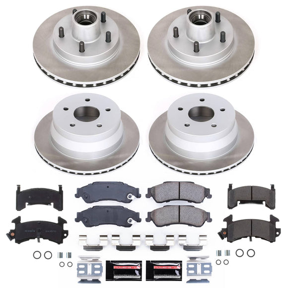 PowerStop Semi-Coated Rotor and Low-Dust Ceramic Brake Pad Kit