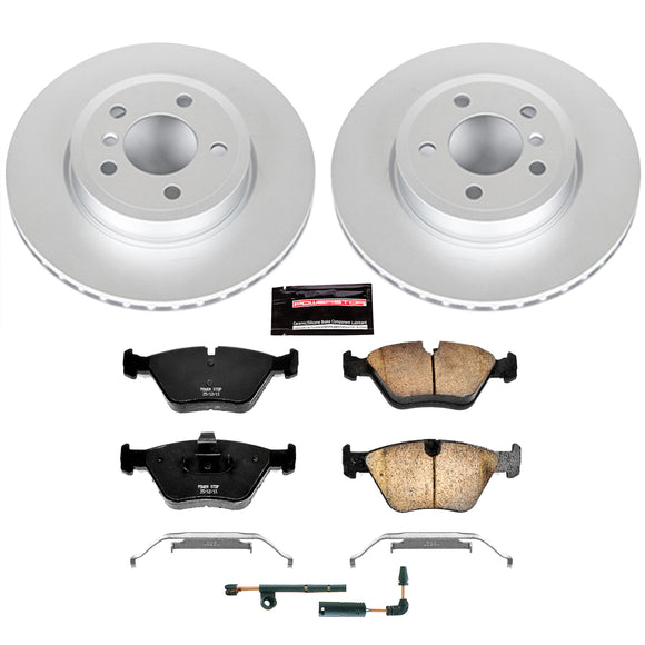 PowerStop Genuine Geomet Coated Rotor and Carbon-Fiber Ceramic Brake Pad Kit