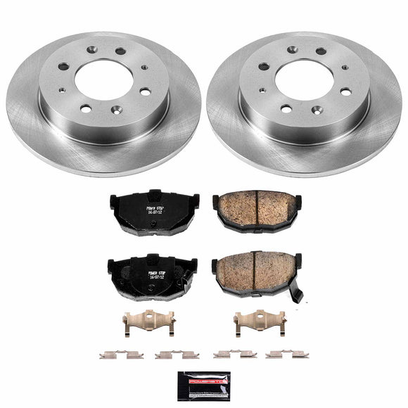 PowerStop OE Stock Replacement Low-Dust Ceramic Brake Pad and Rotor Kit