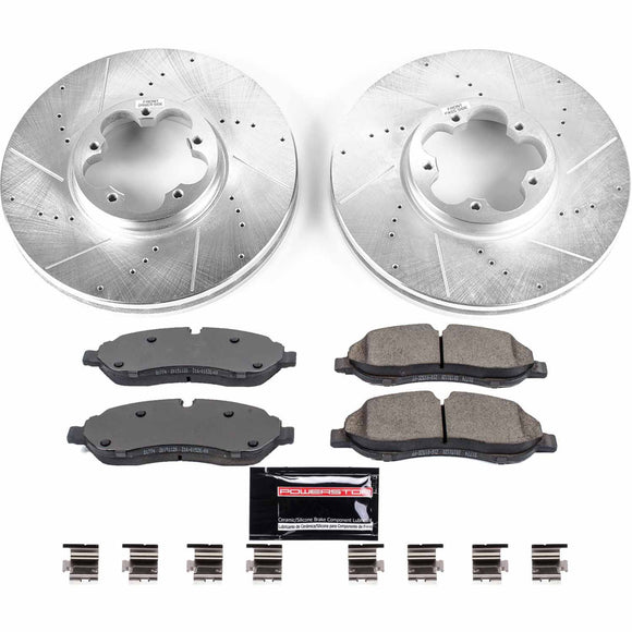 PowerStop Z23 Daily Driver Carbon-Fiber Ceramic Brake Pad and Drilled & Slotted