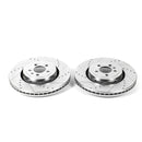 PowerStop Evolution Drilled Slotted Rotors Pair Front For Dodge Charger