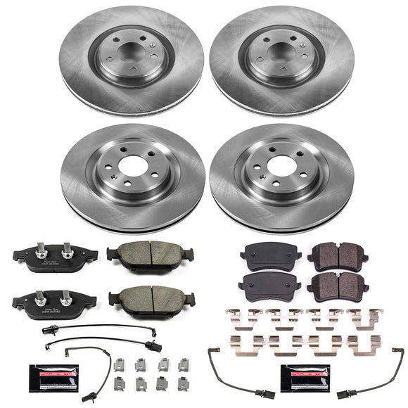 PowerStop OE Stock Replacement Low-Dust Ceramic Brake Pad and Rotor Kit