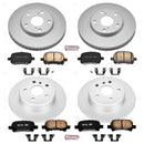 PowerStop Genuine Geomet Coated Rotor and Low-Dust Ceramic Brake Pad Kit