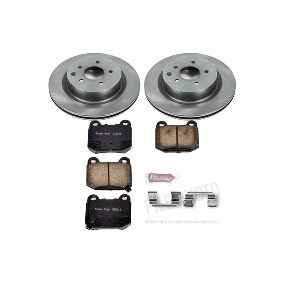 PowerStop OE Stock Replacement Low-Dust Ceramic Brake Pad and Rotor Kit