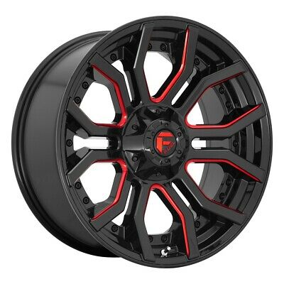 20x9 Fuel Off-Road D712 Rage Gloss Black Red Tinted Clear 6x135 ET1 Wheel