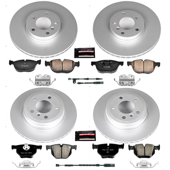 PowerStop Genuine Geomet Coated Rotor and Carbon-Fiber Ceramic Brake Pad Kit