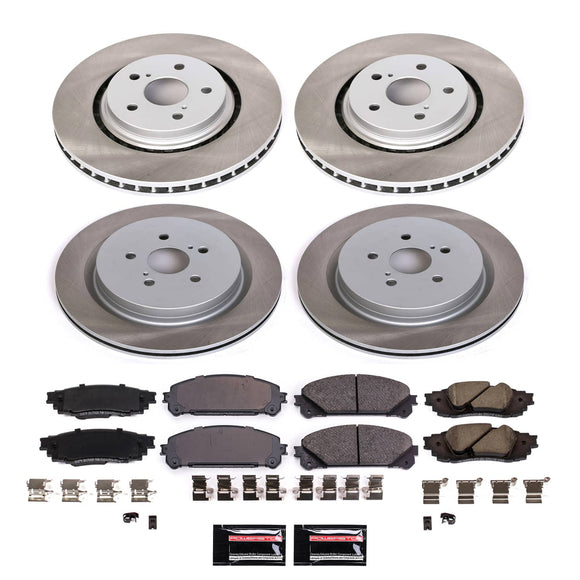 PowerStop Semi-Coated Rotor and Low-Dust Ceramic Brake Pad Kit
