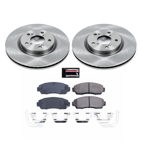PowerStop OE Stock Replacement Low-Dust Ceramic Brake Pad and Rotor Kit