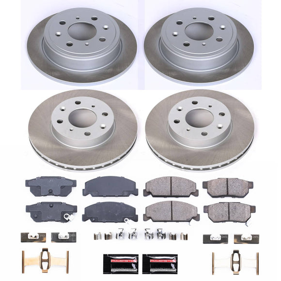 PowerStop Semi-Coated Rotor and Low-Dust Ceramic Brake Pad Kit