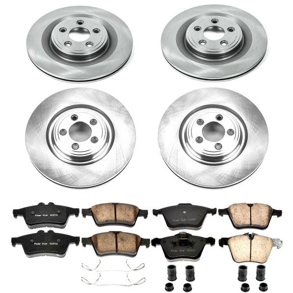 PowerStop OE Stock Replacement Low-Dust Ceramic Brake Pad and Rotor Kit