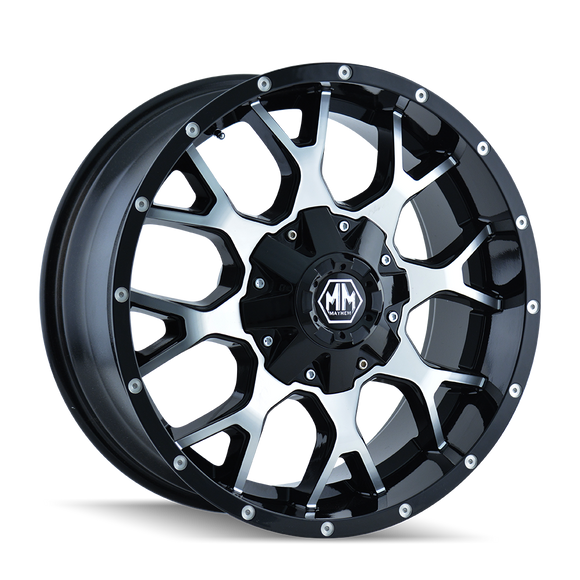 17x9 Mayhem Warrior Black-Machined Wheel/Rim 6x135 8015-7937B