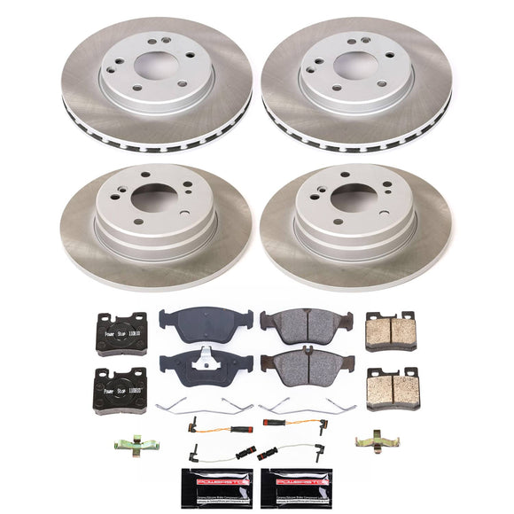 PowerStop Semi-Coated Rotor and Low-Dust Ceramic Brake Pad Kit