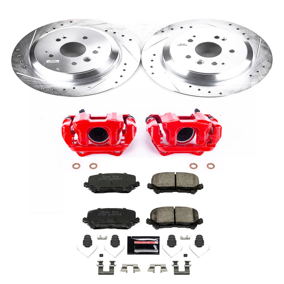 PowerStop Z23 Daily Driver Carbon-Fiber Ceramic Pads Drilled & Slotted Rotor & C