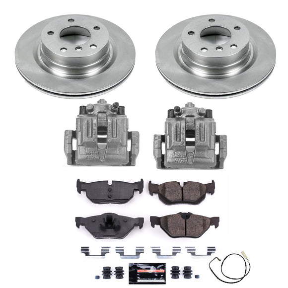 PowerStop OE Stock Replacement Low-Dust Ceramic Brake Pad, Rotor and Caliper Kit