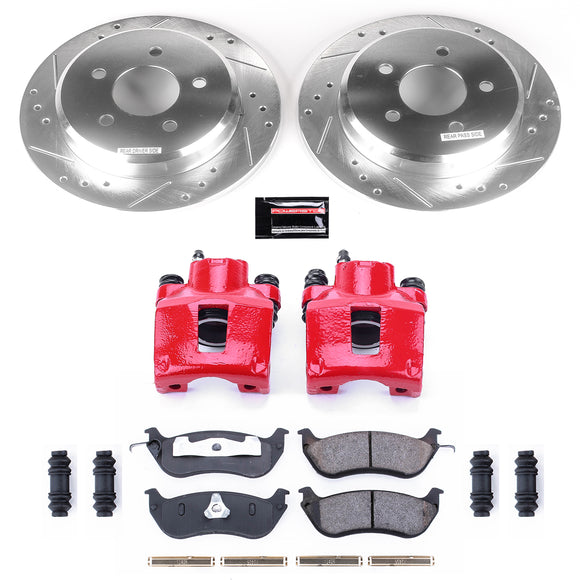 PowerStop Z23 Daily Driver Carbon-Fiber Ceramic Pads Drilled & Slotted Rotor & C
