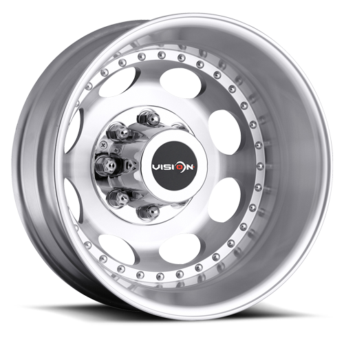 19.5x6.75 Vision 181 Hauler Duallie Machined Wheel 8x200 ET-143 CB142.1