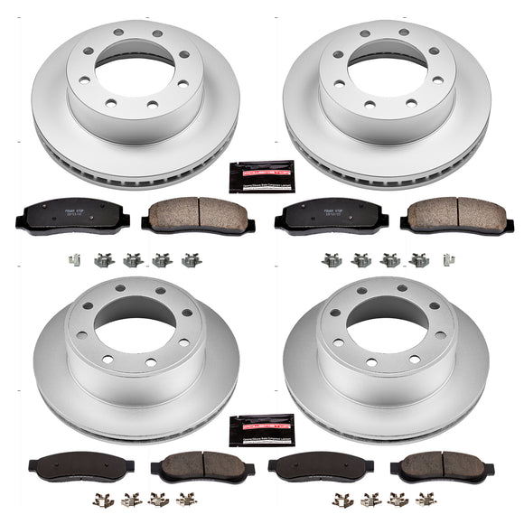 PowerStop Genuine Geomet Coated Rotor and Low-Dust Ceramic Brake Pad Kit