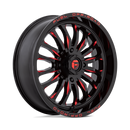 20X7 Fuel UTV D822 ARC UTV Gloss Black Milled Red 4X156 ET13 Wheel Rim