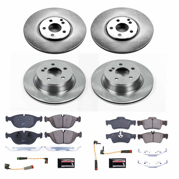 PowerStop OE Stock Replacement Low-Dust Ceramic Brake Pad and Rotor Kit