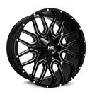22x10 Hardrock Commander Gloss Black Milled 6x135/139.7 ET-25 wheel/rim
