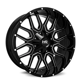 22x10 Hardrock Commander Gloss Black Milled 6x135/139.7 ET-25 wheel/rim