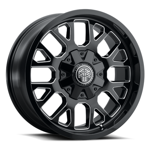 20x9 Thret Offroad Attitude-802 Gloss Black/Milled Wheel 5x127 ET0 CB87.1
