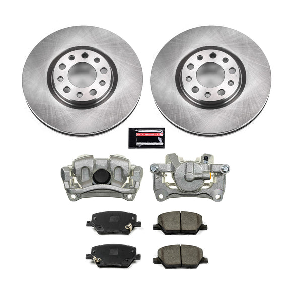 PowerStop OE Stock Replacement Low-Dust Ceramic Brake Pad, Rotor and Caliper Kit