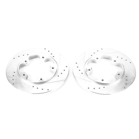 PowerStop Evolution Drilled Slotted Rotors Pair Rear For Ford Transit-150