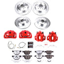PowerStop Z26 Street Performance Ceramic Brake Pad, Drilled Slotted Rotor, and C