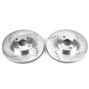 PowerStop Evolution Drilled Slotted Rotors Pair Front For Mazda Miata
