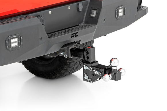 Rough Country Adjustable Trailer Hitch 6" Drop Multi-Ball Mount Fits 2" Receiver