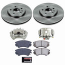 PowerStop OE Stock Replacement Low-Dust Ceramic Brake Pad, Rotor and Caliper Kit