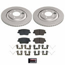 PowerStop Genuine Geomet Coated Rotor and Low-Dust Ceramic Brake Pad Kit